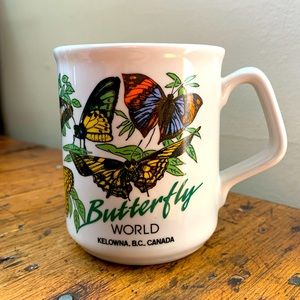 Vintage Canadiana Souvenir Mug - Butterfly World, Kelowna, BC